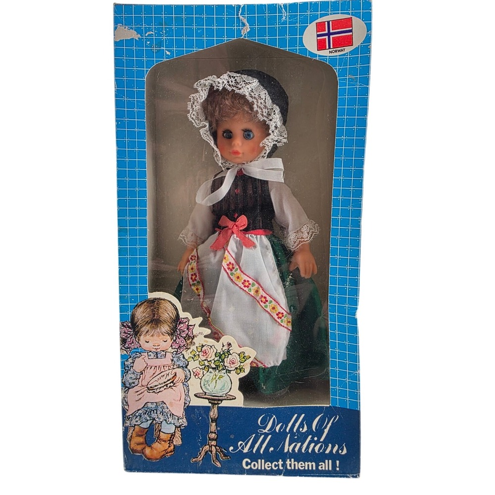 Vintage Ocean Toys Norway Doll of All Nations‎ Collectible In Box